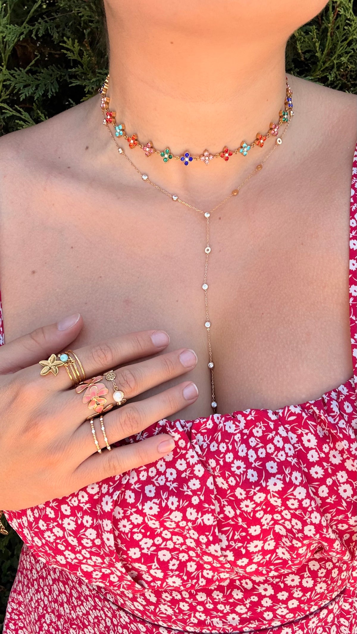 Collier Flora doré