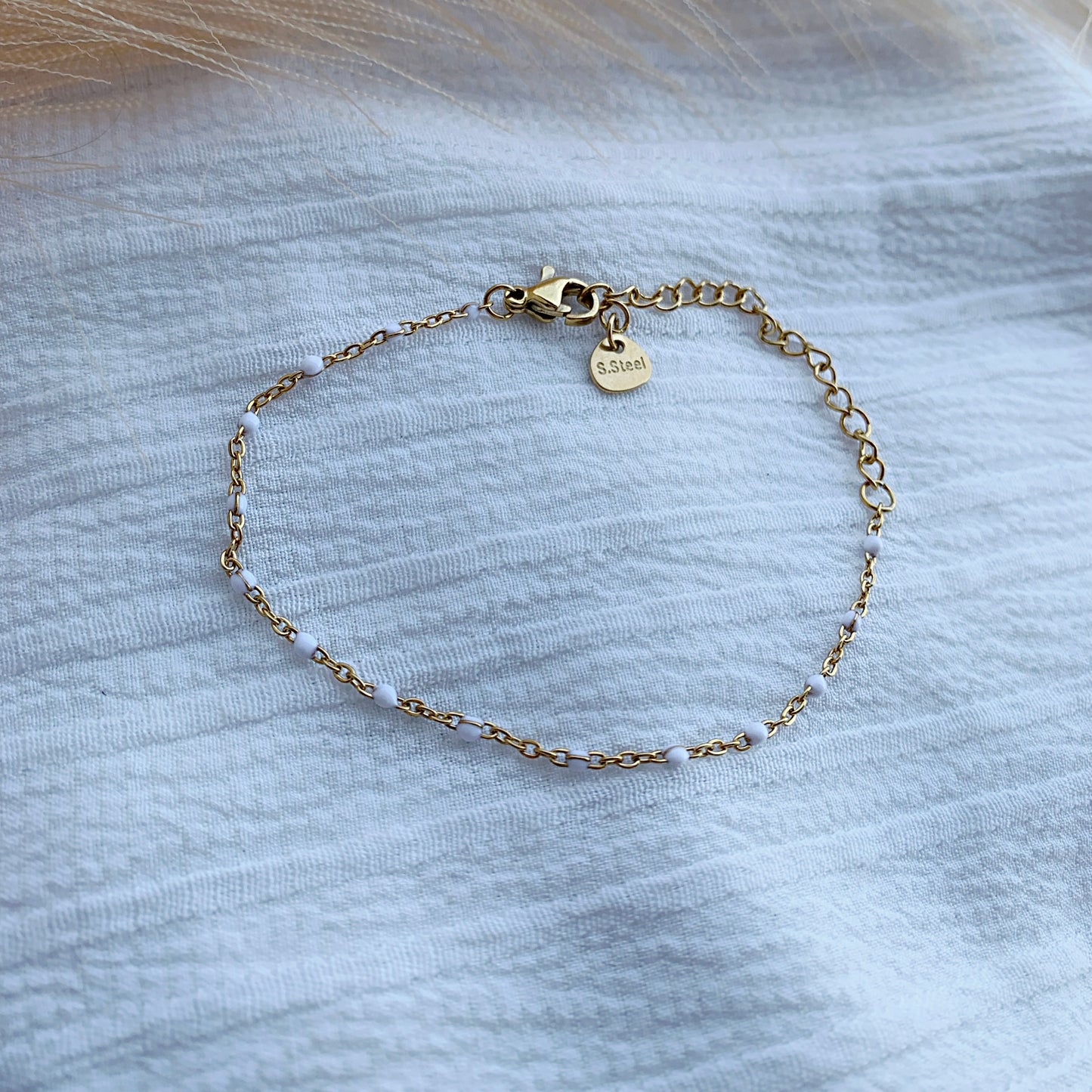 Bracelet Lisa doré et blanc