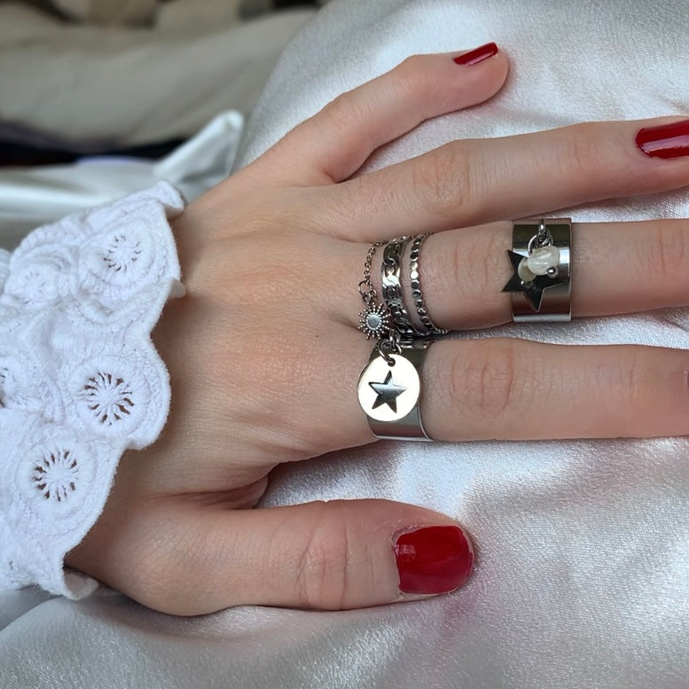 Bague Star argentée