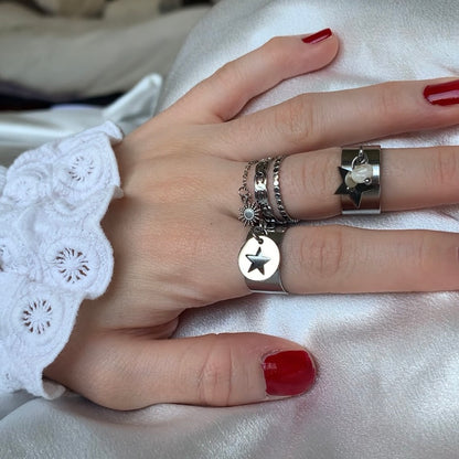 Bague Star argentée