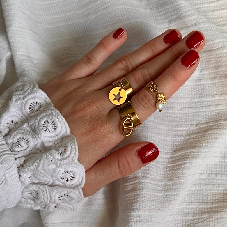 Bague Perle dorée