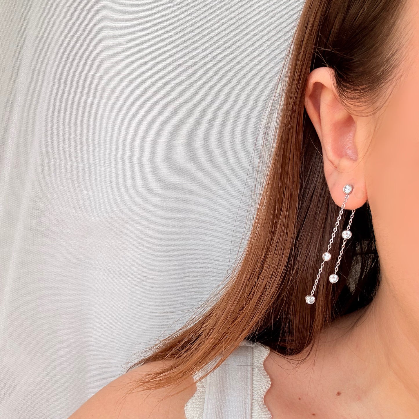 Boucles d’oreilles Hoshi argentées
