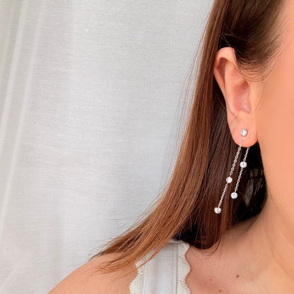 Boucles d’oreilles Hoshi argentées