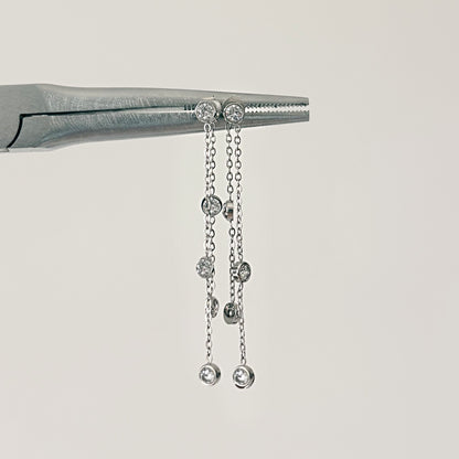 Boucles d’oreilles Hoshi argentées