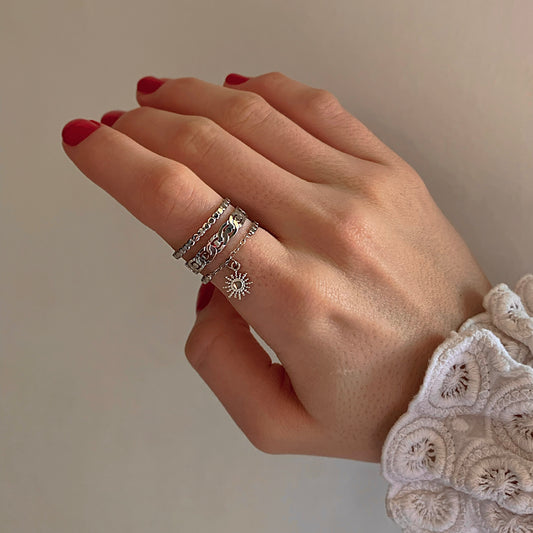 Bague Hélia argentée