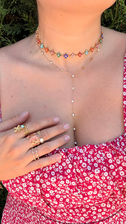 Collier Flora doré