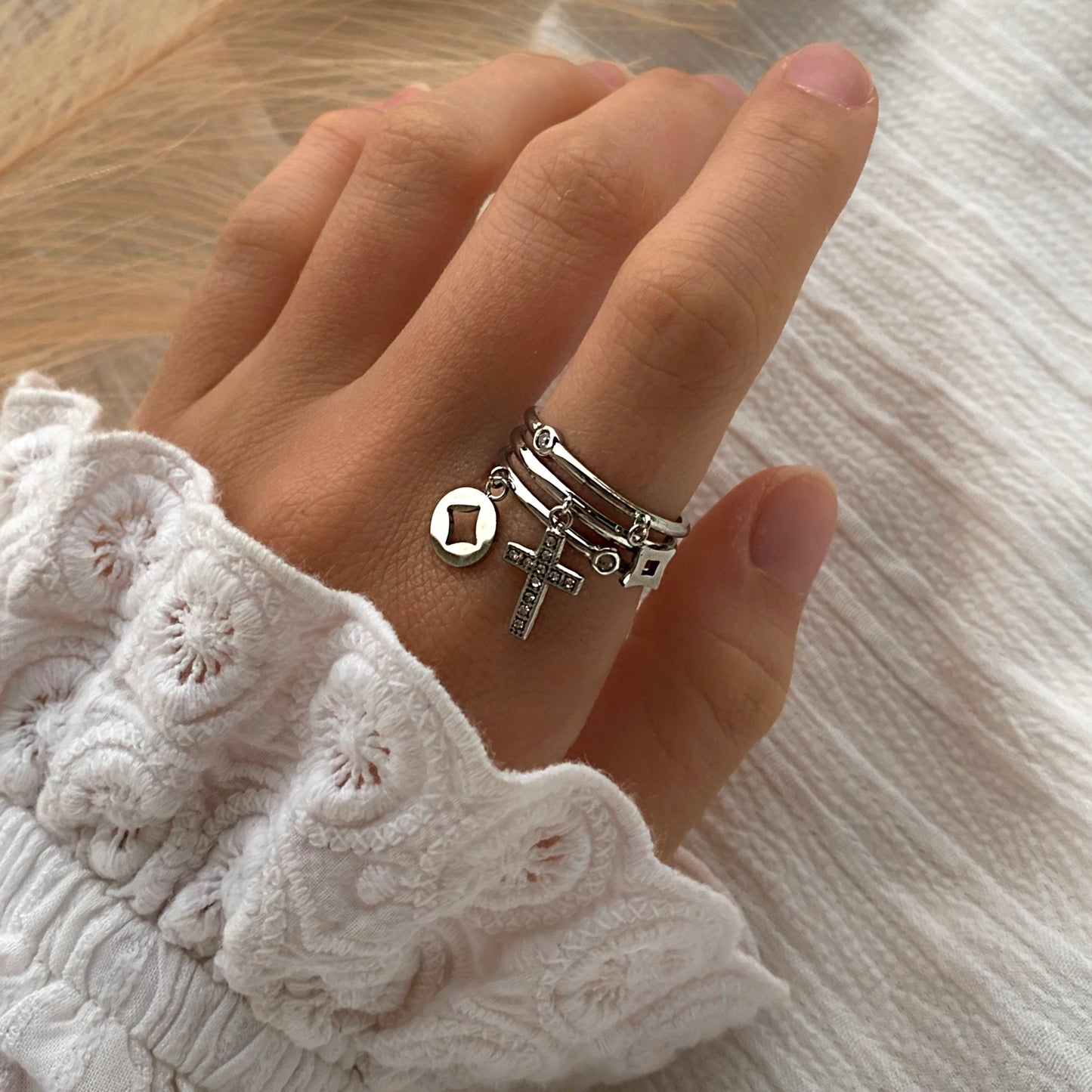 Bague Ève argentée