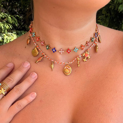 Collier Flora doré