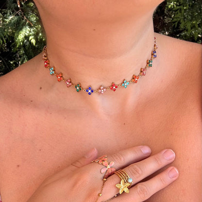 Collier Flora doré
