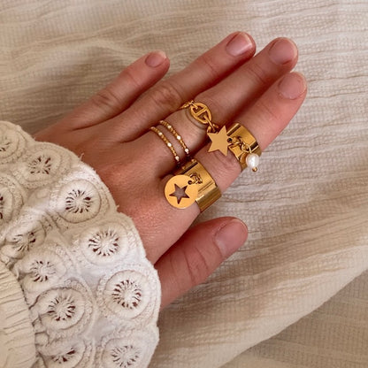 Bague Star dorée