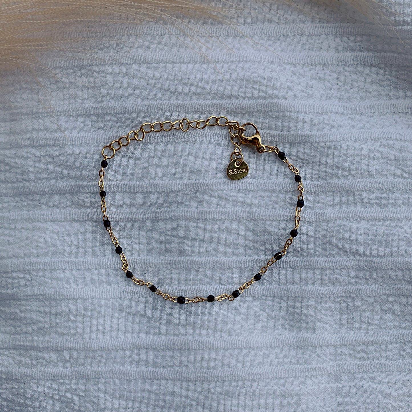 Bracelet Lisa doré et noir