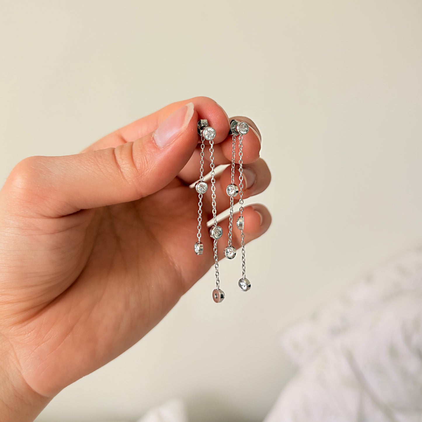 Boucles d’oreilles Hoshi argentées